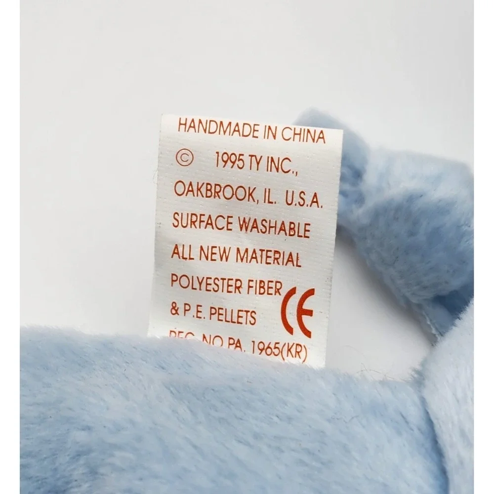 TY Beanie Baby - PEANUT the Elephant (light blue) (9‎ inch)